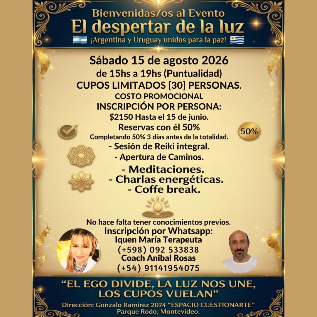 Evento Holístico Día del Reikista en Parque Rodó Montevideo Uruguay - Aníbal Rosas e Iquen María