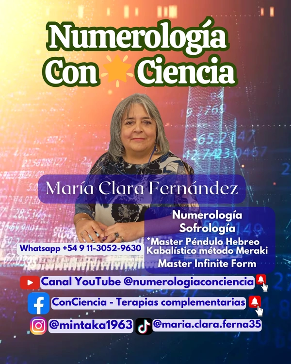 Numerologia con ciencia con Maria Clara Fernandez los viernes 19hs Argentina y Uruguay